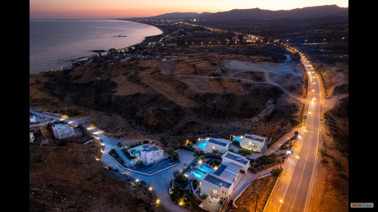 Gonos Villas aerial night d